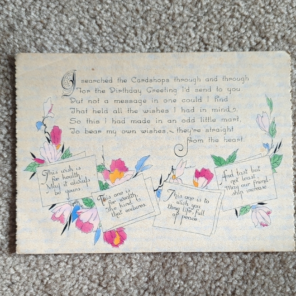 1925 Birthday Card